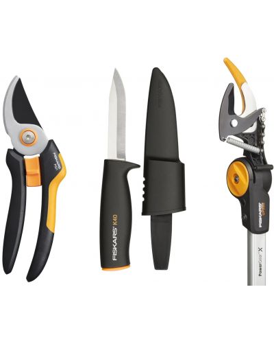 Градинарски комплект Fiskars - Резачка UPX82 + нож K40 + лозарска ножица M P321 - 1