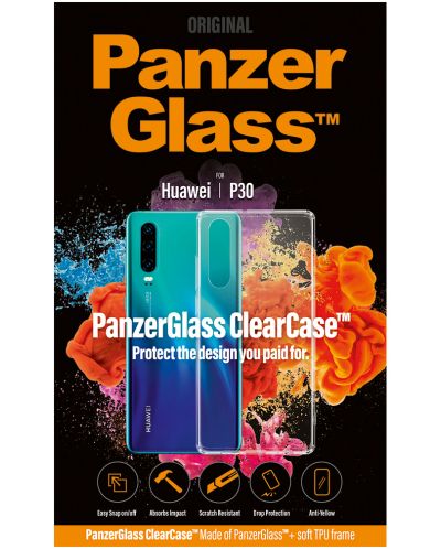 Калъф PanzerGlass - ClearCase, Huawei P30, прозрачен - 2