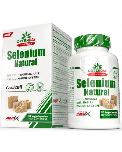 GreenDay Selenium Natural, 110 mсg, 90 капсули, Amix - 1