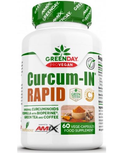 GreenDay Curcum-In Rapid, 60 капсули, Amix - 1