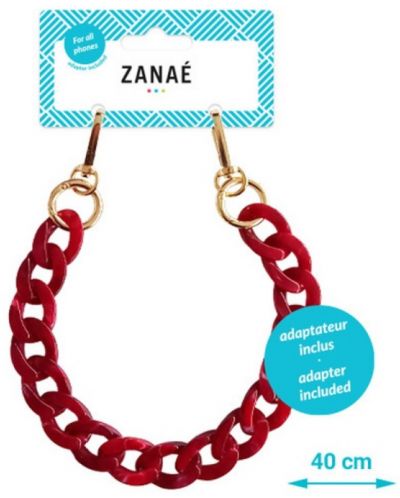 Гривна за смартфон Zanae - Coral Red, размер S, червена - 1