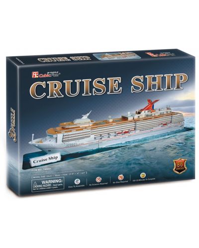 3D Пъзел Cubic Fun от 86 части - Cruise Ship - 2