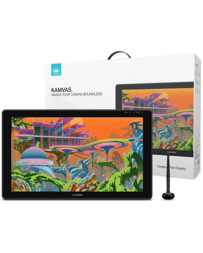 Графичен таблет HUION - Kamvas 22, 21.5'', LCD, сив - 9