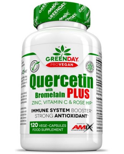 GreenDay Quercetin with Bromelain Plus, 120 веге капсули, Amix - 1