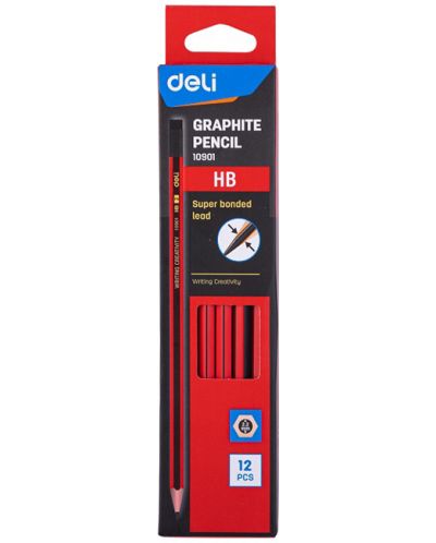 Графитен молив с гума Deli - E10901, НВ - 2