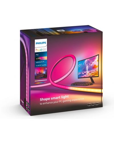 Градиентна лента Philips - HUE Play PC, RGB, 20W, 187.5 cm - 4