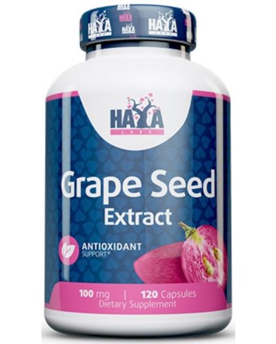 Grape Seed Extract, 100 mg, 120 капсули, Haya Labs - 1