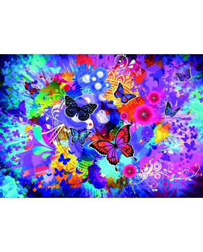 Пъзел Grafika от 1000 части - Цветя и пеперуди - 2