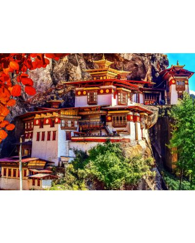 Пъзел Grafika от 1000 части - Паро Тракцанг, Бутан - 1