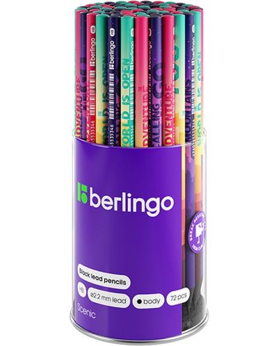 Графитен молив Berlingo - Scenic, HB, асортимент - 2