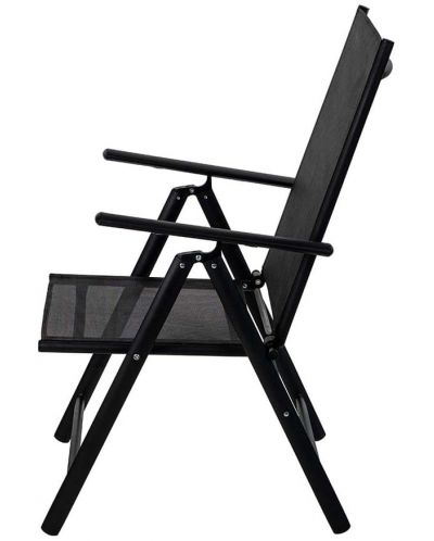 Градински сгъваем стол със 7 позиции Muhler - 56 х 67 х 107 cm, черен - 4