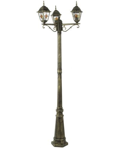 Градинска лампа Rabalux - Monaco 8186, IP43, E27, 3 х 60W, бронзова - 1