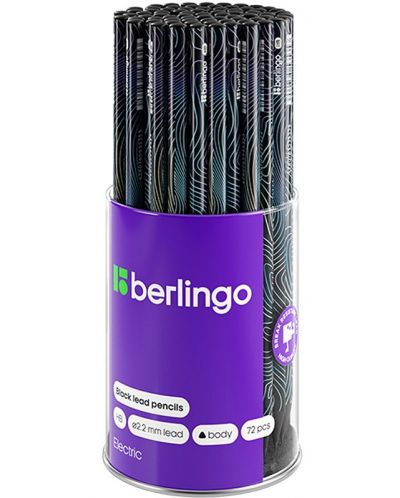 Графитен молив Berlingo - Electric, HB, асортимент - 2