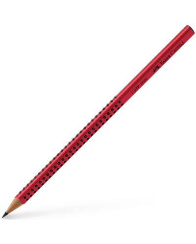 Графитен молив Faber-Castell Grip - 2001, B, червен - 1