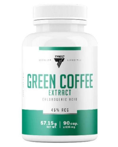 Green Coffee Extract, 500 mg, 90 капсули, Trec Nutrition - 1