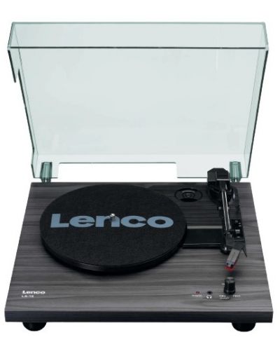 Грамофон Lenco - LS-10BK, ръчен, черен - 1