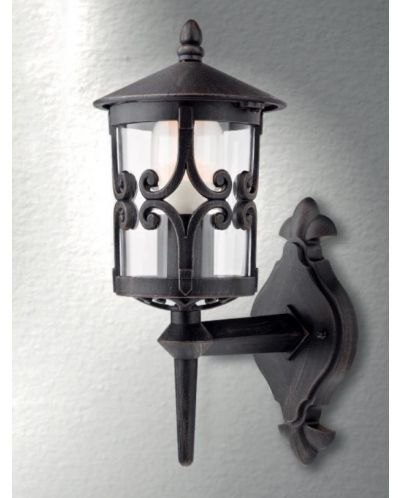 Градински фенер Smarter - Tirol 9259, IP23, E27, 1x42W, антично черен - 2