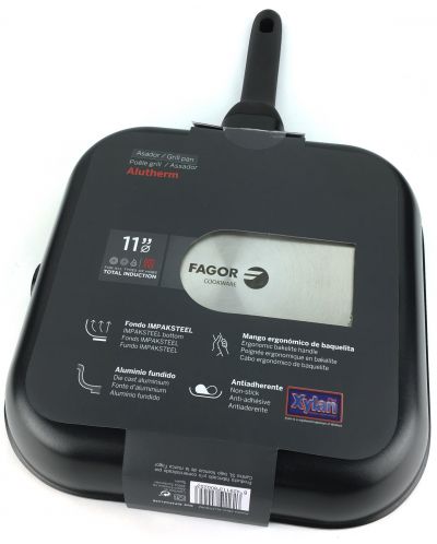 Грил тиган Fagor - Asador Alutherm, 28 х 28 cm, черен - 4