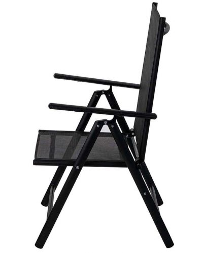 Градински сгъваем стол със 7 позиции Muhler - 56 х 67 х 107 cm, черен - 3