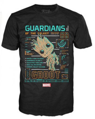 Тениска Funko Pop! Marvel Gardians of the Galaxy - Groot, черна, M (разопакован) - 1