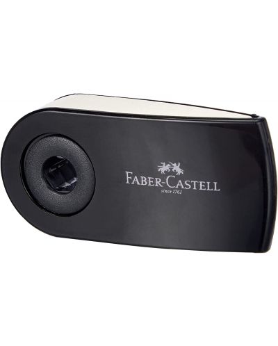 Гума Faber-Castell - Мини, черна, с ръкав - 2