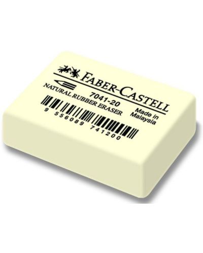 Гума за молив Faber-Castell - 7041-40, бяла - 1