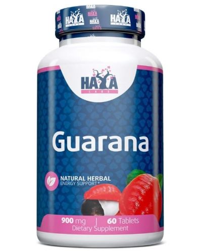 Guarana, 900 mg, 60 таблетки, Haya Labs - 1