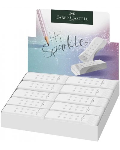 Гума Faber-Castell Sparkle - Rollon, бяла - 2