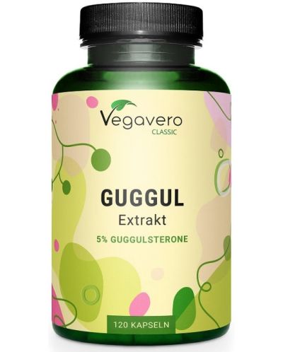 Guggul Extrakt, 520 mg, 120 капсули, Vegavero - 1