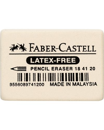 Гума Faber-Castell - 7041-20, голяма, бяла - 1