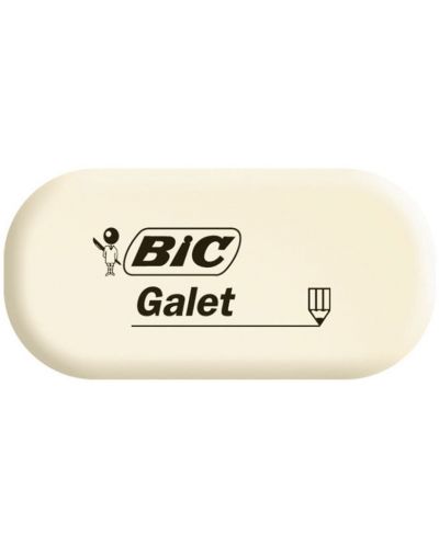 Гума BIC - Galet, за молив, бяла - 1