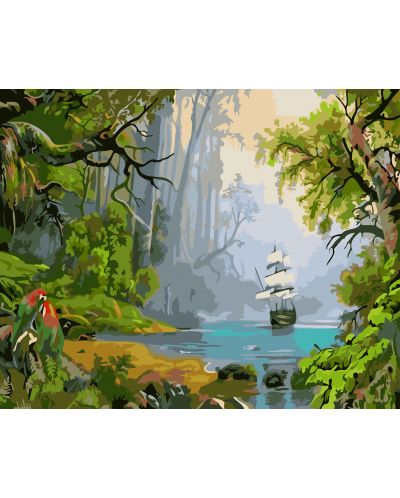 Комплект за рисуване по номера PaintBoy – Тропически залив - 1