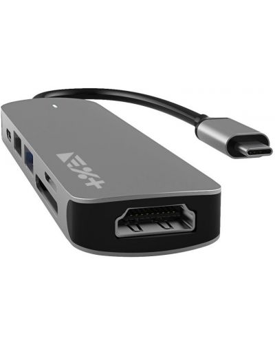 USB хъб Next One - Essentials Multiport, 6 порта, USB-C, сив - 4