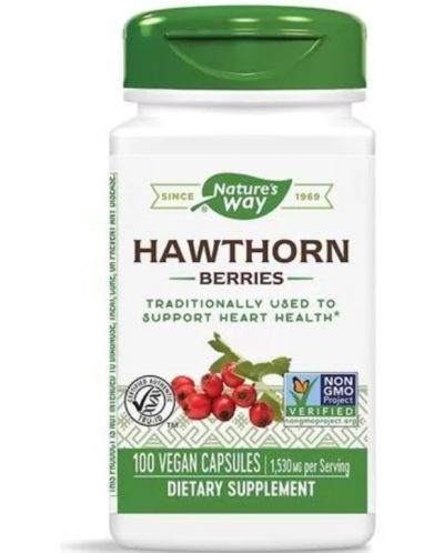 Hawthorn berries, 100 капсули, Nature’s Way - 1