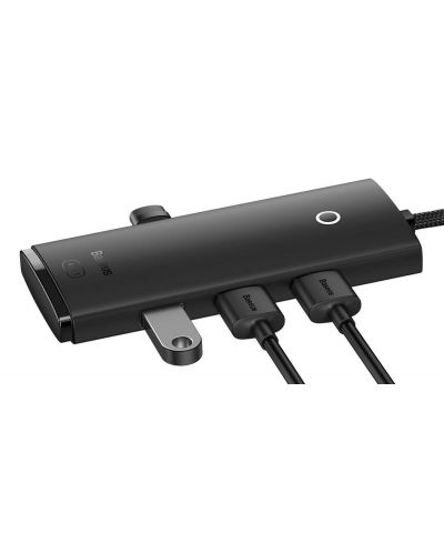 Хъб Baseus - Lite Series, 5 порта, USB-A, 0.25m, черен - 3