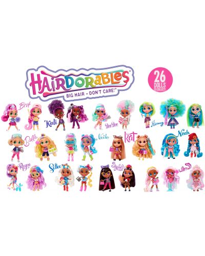 Кукла с изненади Just Play - Hairdorables, серия 2, асортимент - 5