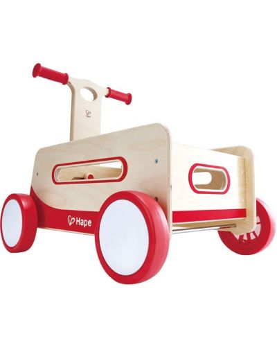 Товарна количка-проходилка за игра от Hape, дървена - 3