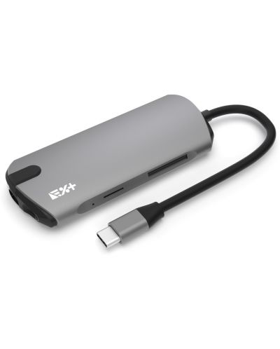 USB хъб Next One - Pro Multiport, 8 порта, USB-C, сив - 4