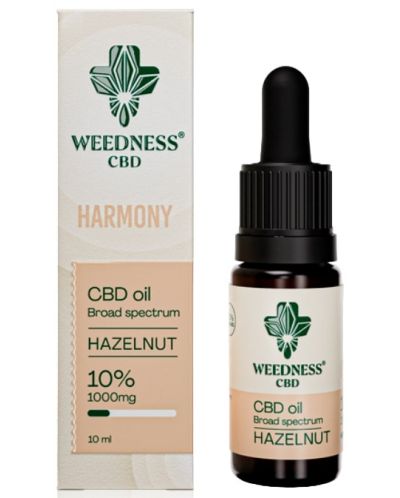 Harmony CBD масло, 10%, лешник, 10 ml, Weedness CBD - 1
