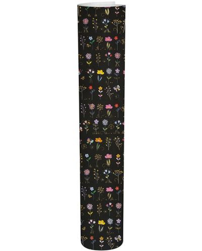 Хартия за опаковане Goldbuch - Черна с цветя, 50 x 70 cm - 2
