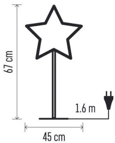 Хартиена звезда Emos - 45 cm, 25W, E14, бяла - 7