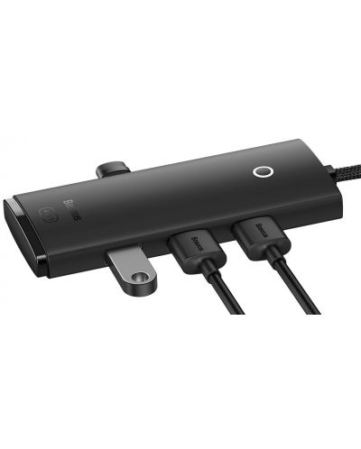 Хъб Baseus - Lite Series, 5 порта, USB-C, 0.25m, черен - 3