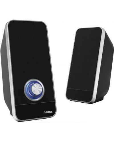 Аудио система Hama - Sonic LS-206, 2.0, черна/сива - 1