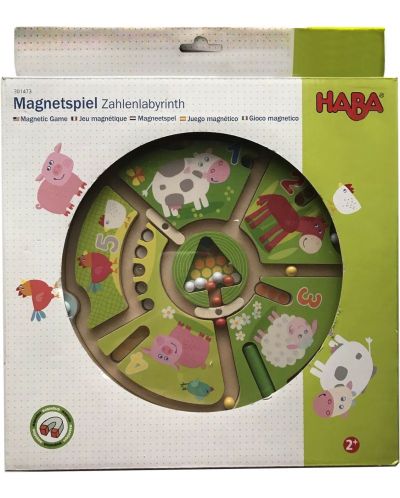Детска магнитна игра Haba - Числа с животни - 2