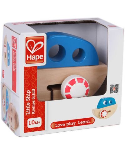 Детска играчка Hape – Корабче, дървена - 1
