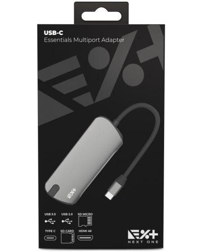 USB хъб Next One - Pro Multiport, 8 порта, USB-C, сив - 10