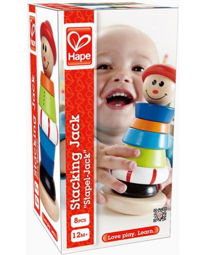 Детска играчка за нанизване от Hape – Джак, дървена - 1