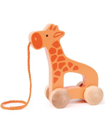 Дървена играчка на колела – Жирафче - 2