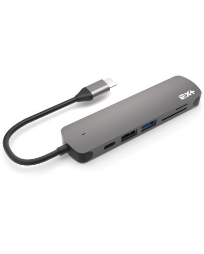 USB хъб Next One - Essentials Multiport, 6 порта, USB-C, сив - 6