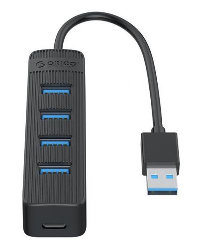 Хъб Orico - TWU3-4A-BK, 4xUSB 3.0/USB-C, черен - 1
